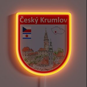 Cesky Krumlov Souvenir Town Of Czech Republic RGB Neon Sign