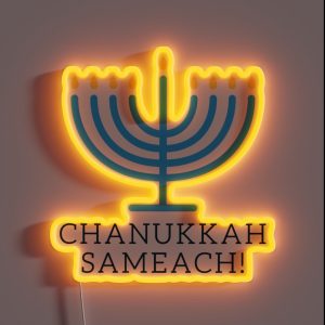 Chanukkah Sameach Happy Hanukkah RGB Neon Sign