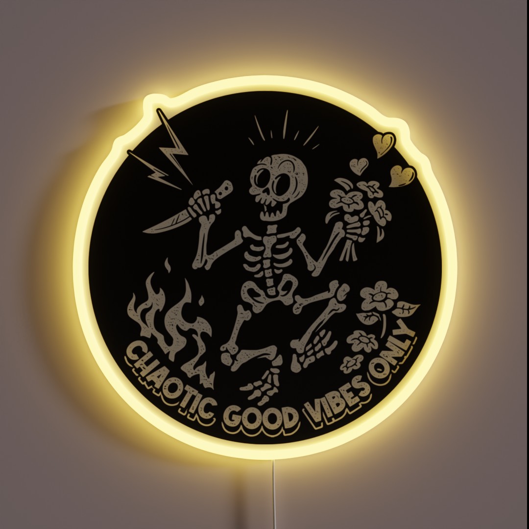 Chaotic Good Vibes Only RGB Neon Sign Chaotic Good Vibes Only RGB Neon Sign
