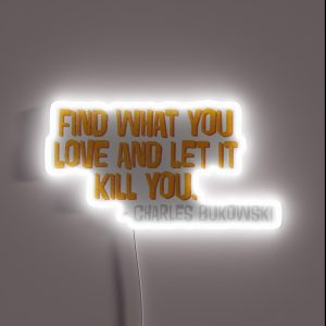 Charles Bukowski RGB Neon Sign