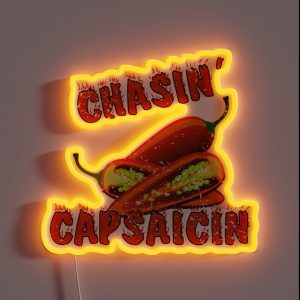 Chasin Capsaicin Spicy Pepper Lovers RGB Neon Sign Chasin Capsaicin Spicy Pepper Lovers RGB Neon Sign