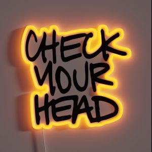 Check Your Head RGB Neon Sign