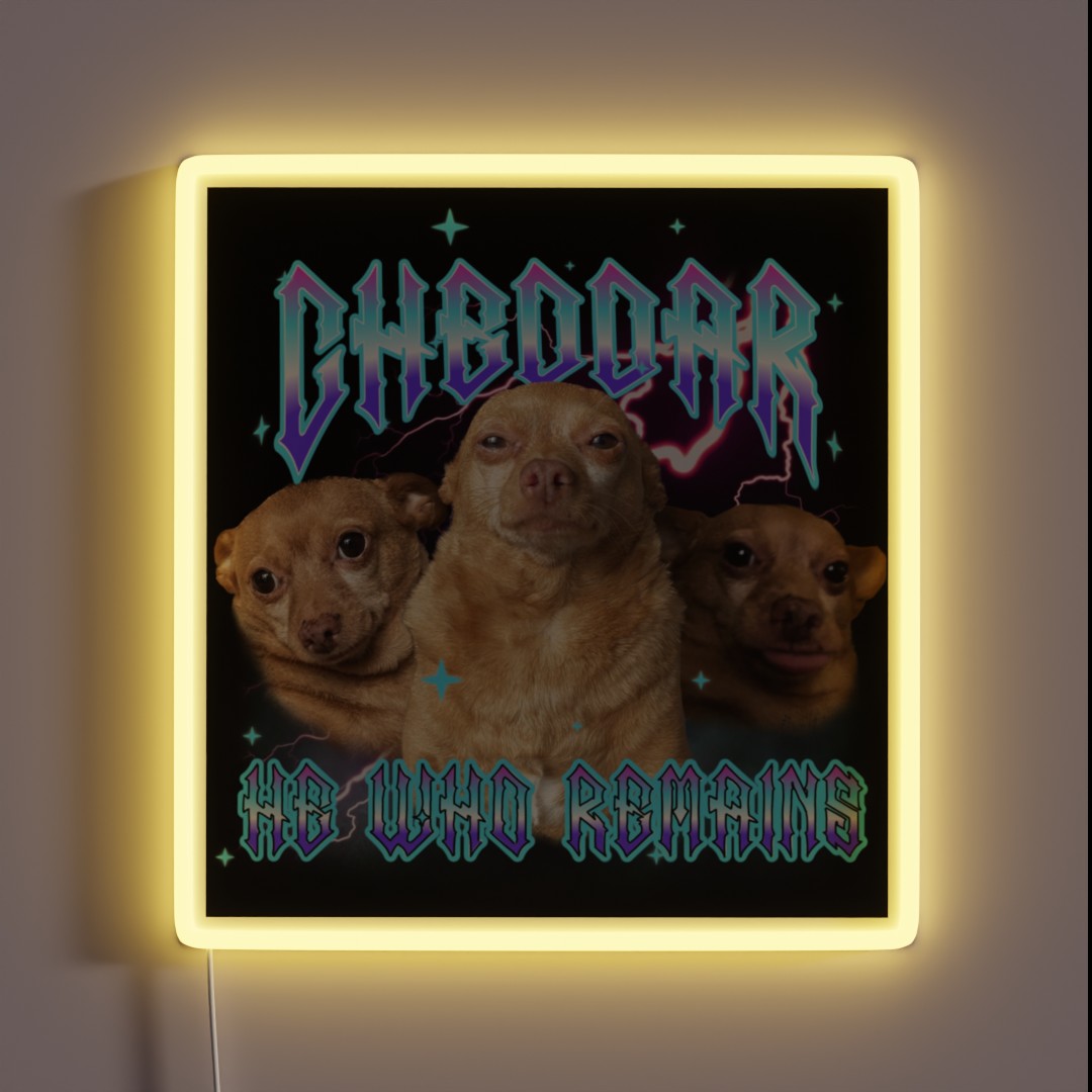 Cheddar Supremacy RGB Neon Sign Cheddar Supremacy RGB Neon Sign