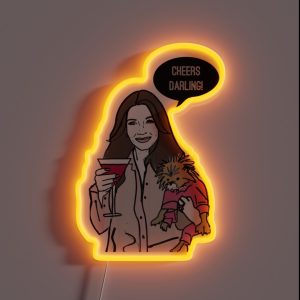 Cheers Darling RGB Neon Sign