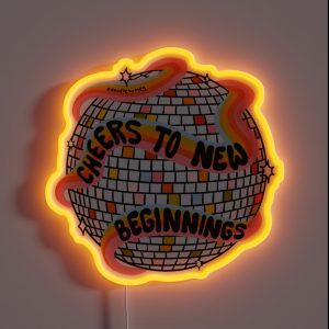 Cheers To New Beginnings RGB Neon Sign