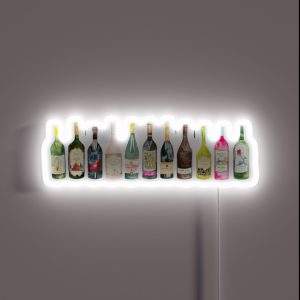 Cheers Wine Bottles RGB Neon Sign