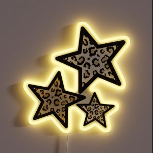 CHEETAH PRINT STARS 3 RGB Neon Sign CHEETAH PRINT STARS 3 RGB Neon Sign