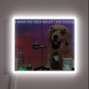 Chemistry Dog Meme RGB Neon Sign