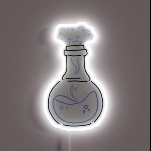 Chemistry Flask Outline RGB Neon Sign