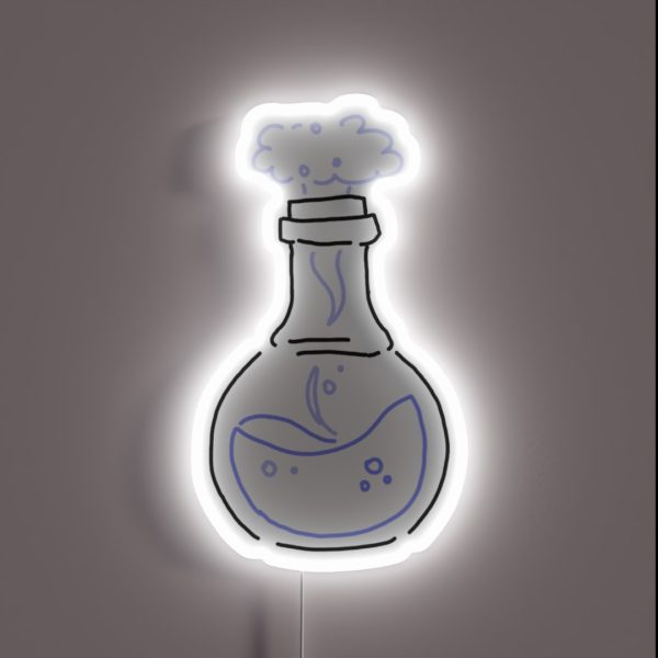 Chemistry Flask Outline RGB Neon Sign