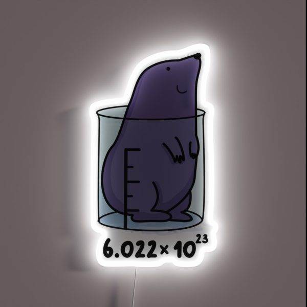 Chemistry Mole Funny Animal Puns RGB Neon Sign