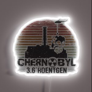 Chernobyl Nuclear Power Plant Vintage RGB Neon Sign