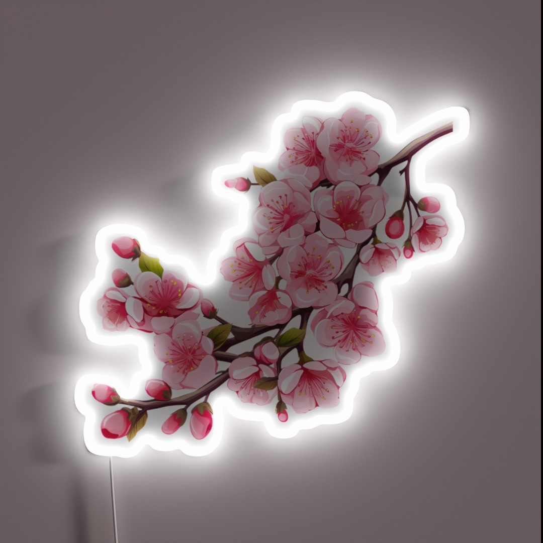 Cherry Blossom Branch RGB Neon Sign Cherry Blossom Branch RGB Neon Sign