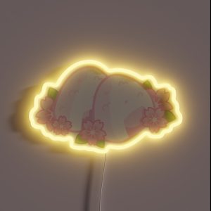 Cherry Blossom Onigiri Riceball RGB Neon Sign