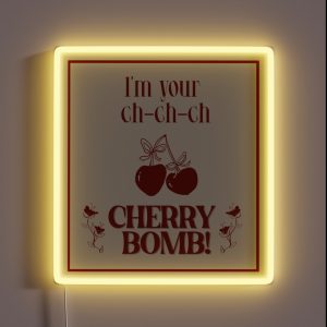 Cherry Bomb With A Ribbon Coquette RGB Neon Sign Cherry Bomb With A Ribbon Coquette RGB Neon Sign