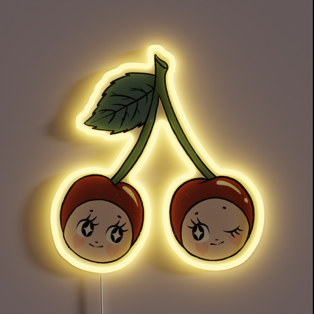 Cherry Twin Babies RGB Neon Sign Cherry Twin Babies RGB Neon Sign