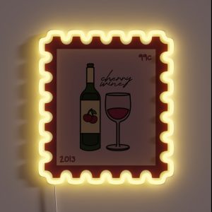 Cherry Wine Hozier Stamp RGB Neon Sign