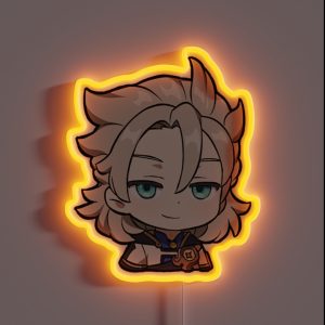Chibi Albedo Genshin Impact RGB Neon Sign Chibi Albedo Genshin Impact RGB Neon Sign