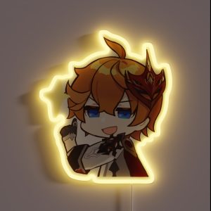 Chibi Childe Genshin Impact RGB Neon Sign Chibi Childe Genshin Impact RGB Neon Sign