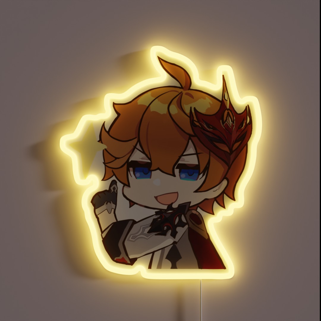 Chibi Childe Genshin Impact RGB Neon Sign Chibi Childe Genshin Impact RGB Neon Sign