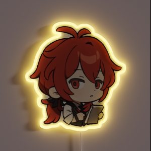 Chibi Diluc Genshin Impact RGB Neon Sign Chibi Diluc Genshin Impact RGB Neon Sign