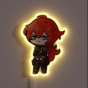 Chibi Diluc Genshin Impact RGB Neon Sign Chibi Diluc Genshin Impact RGB Neon Sign