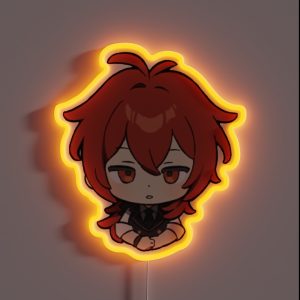 Chibi Diluc Genshin Impact RGB Neon Sign Chibi Diluc Genshin Impact RGB Neon Sign
