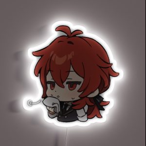 Chibi Diluc Genshin Impact RGB Neon Sign Chibi Diluc Genshin Impact RGB Neon Sign