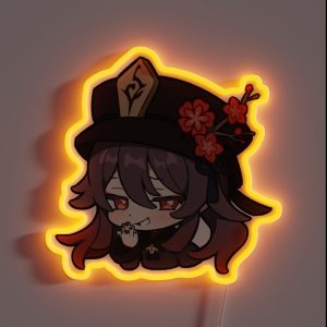 Chibi Hu Tao Genshin Impact RGB Neon Sign