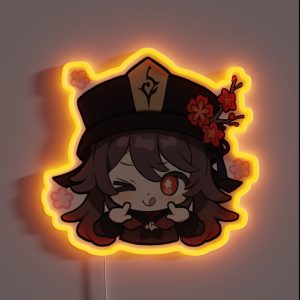 Chibi Hu Tao Genshin Impact RGB Neon Sign