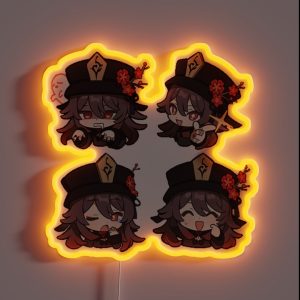 Chibi Hutao 2 Genshin Impact RGB Neon Sign Chibi Hutao 2 Genshin Impact RGB Neon Sign