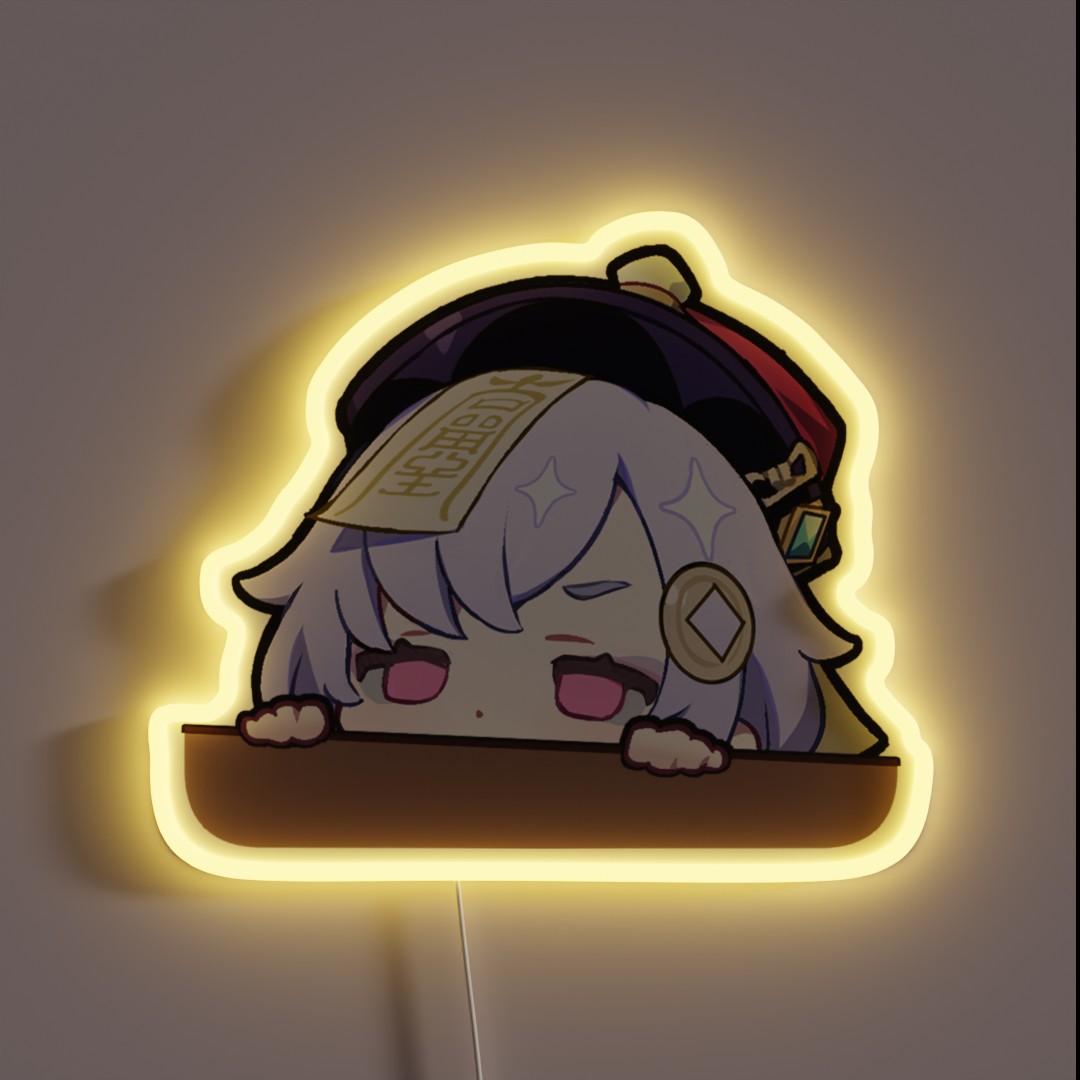 Chibi Qiqi Genshin Impact RGB Neon Sign Chibi Qiqi Genshin Impact RGB Neon Sign