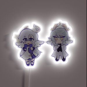 Chibi Sunday And Robin Honkai Star Rail RGB Neon Sign