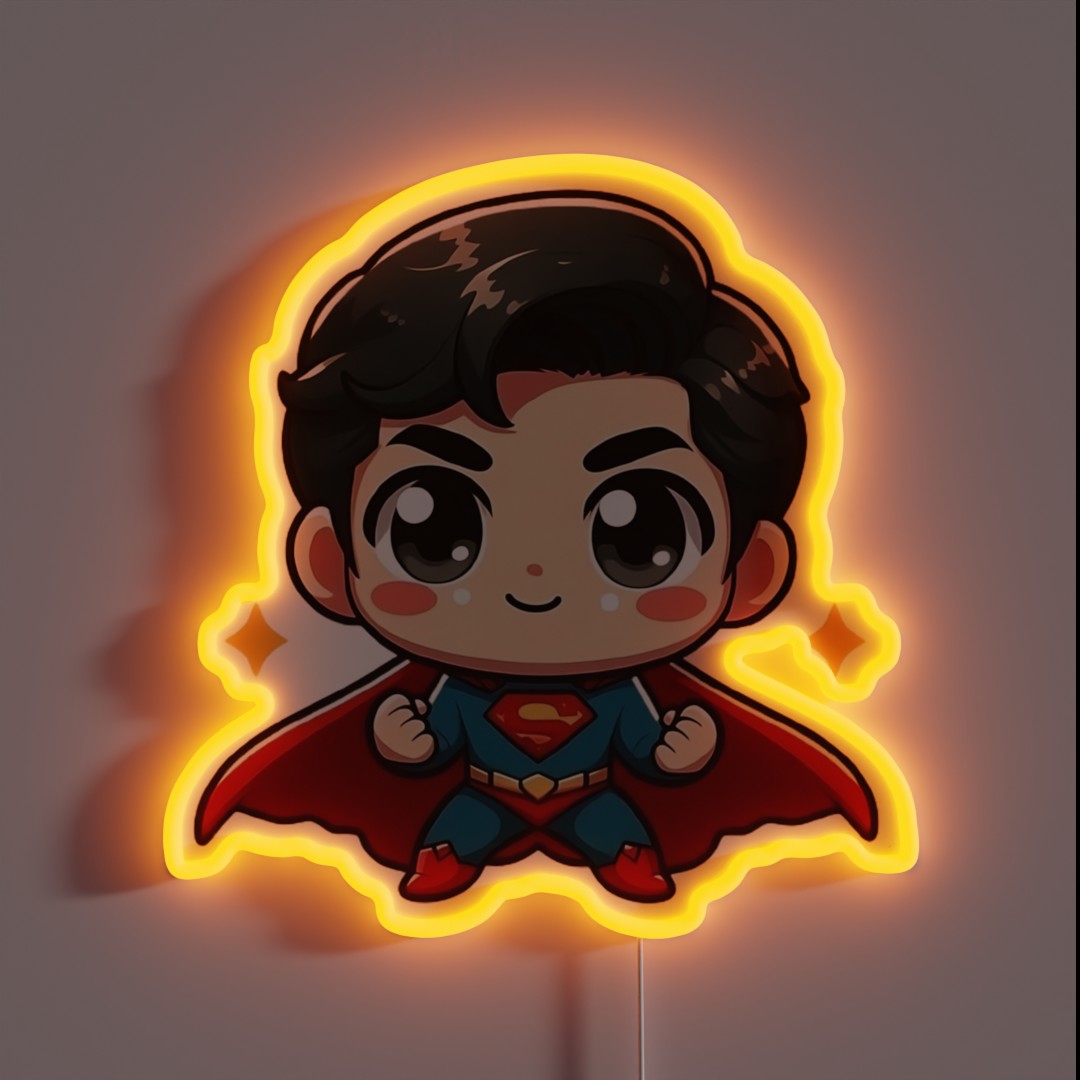 Chibi Superman RGB Neon Sign Chibi Superman RGB Neon Sign