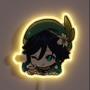 Chibi Venti Genshin Impact RGB Neon Sign Chibi Venti Genshin Impact RGB Neon Sign