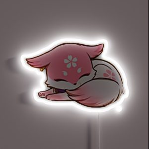 Chibi Yae Miko Kitsune Genshin Impact RGB Neon Sign