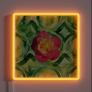 Chicago Peace Rose On Green Pattern RGB Neon Sign Chicago Peace Rose On Green Pattern RGB Neon Sign