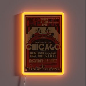 Chicago Poster RGB Neon Sign Chicago Poster RGB Neon Sign
