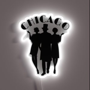 Chicago Prohibition Era Man About Town And Flappers RGB Neon Sign
