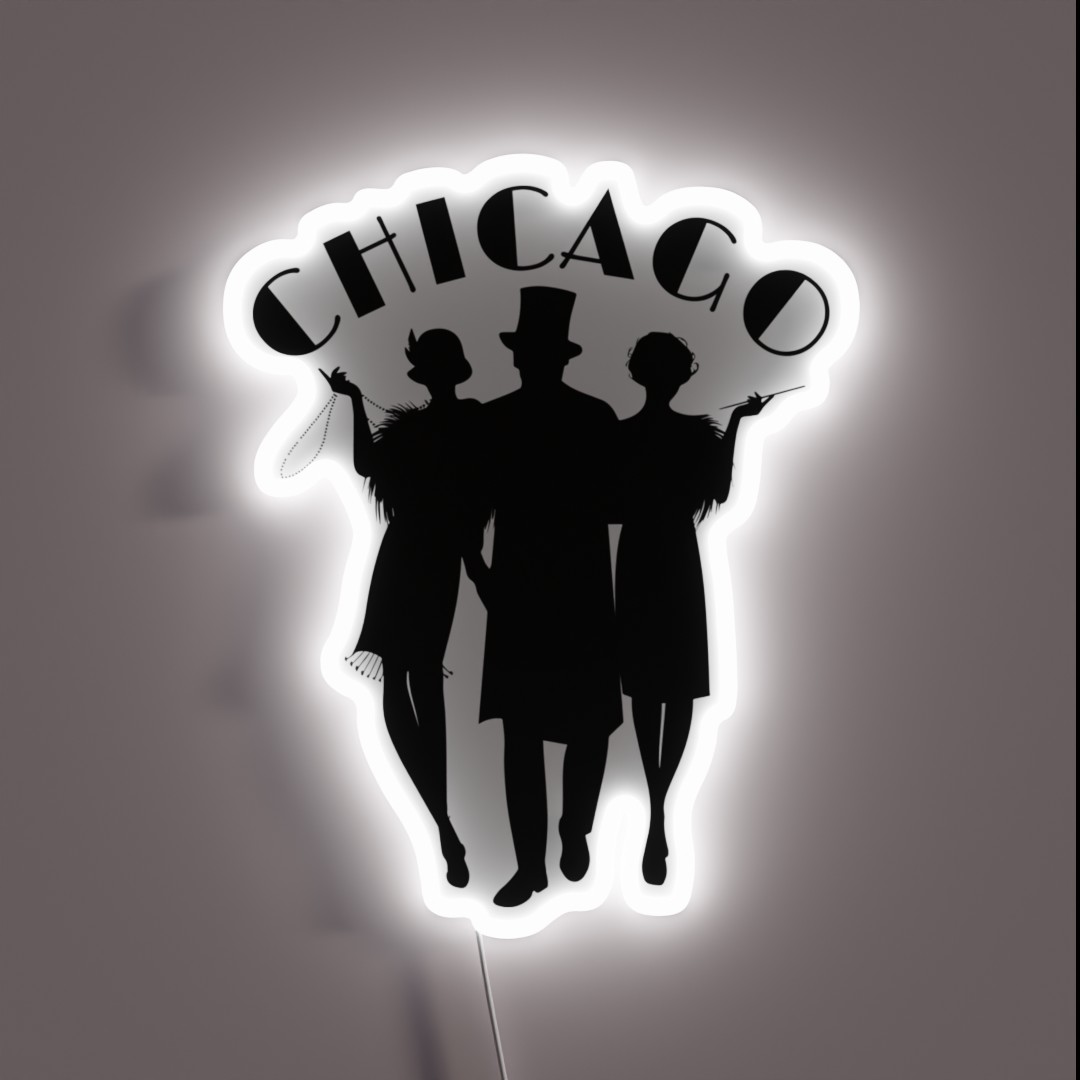 Chicago Prohibition Era Man About Town And RGB Neon Sign Chicago Prohibition Era Man About Town And RGB Neon Sign