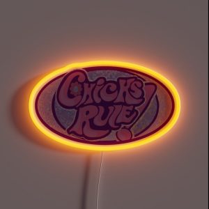 Chicks Rule RGB Neon Sign Chicks Rule RGB Neon Sign