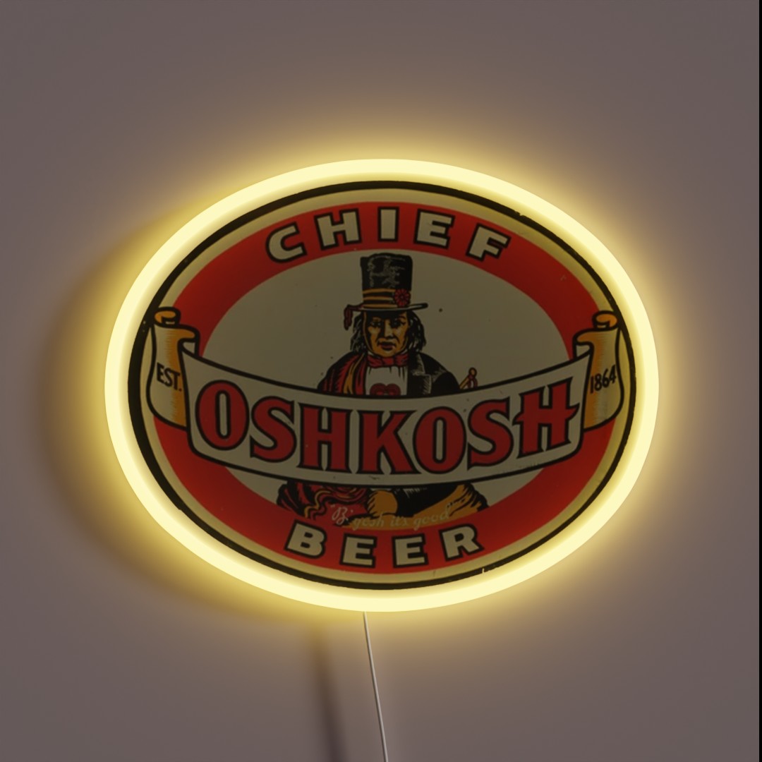 Chief Oskosh Beer RGB Neon Sign Chief Oskosh Beer RGB Neon Sign