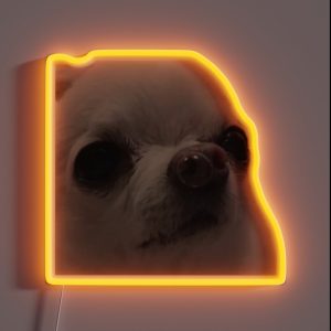 Chihuahua Snot Bubble Meme RGB Neon Sign Chihuahua Snot Bubble Meme RGB Neon Sign