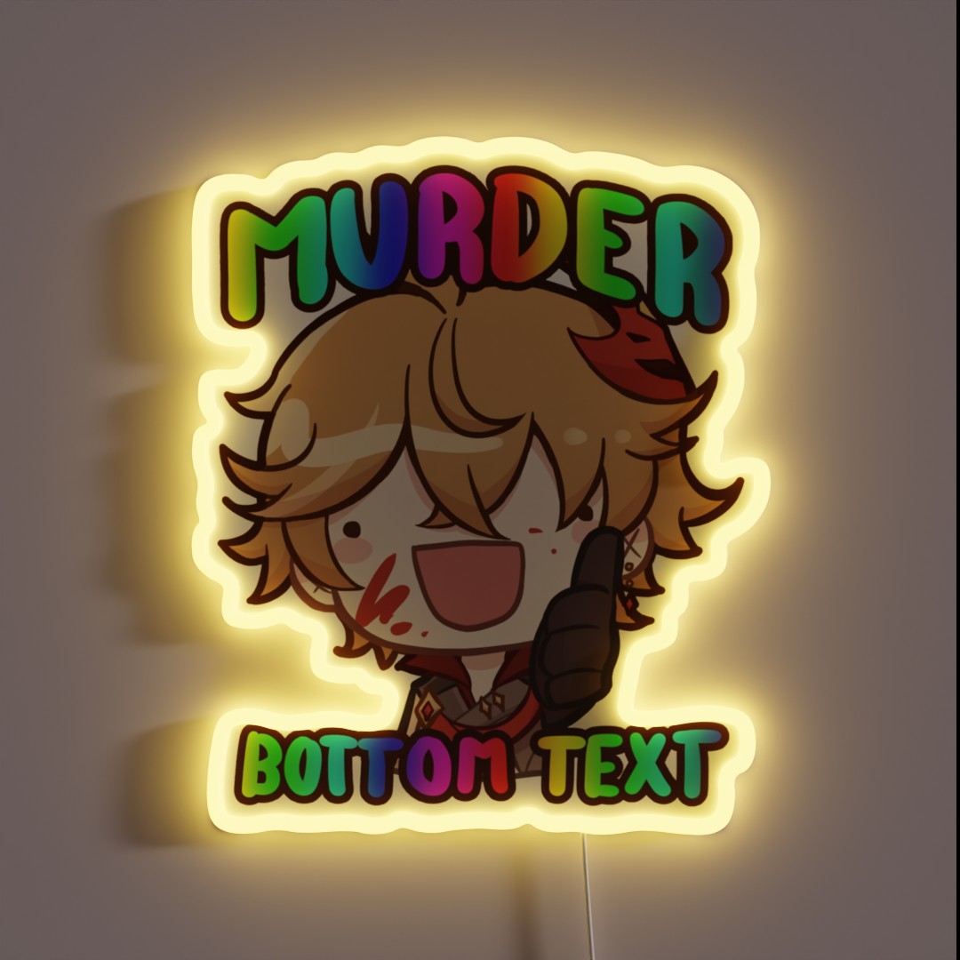 CHILDE LOVES MURGER RGB Neon Sign CHILDE LOVES MURGER RGB Neon Sign