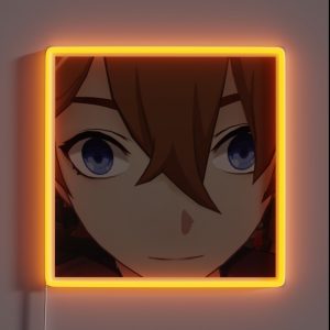 Childe Tartaglia Face Meme RGB Neon Sign Childe Tartaglia Face Meme RGB Neon Sign