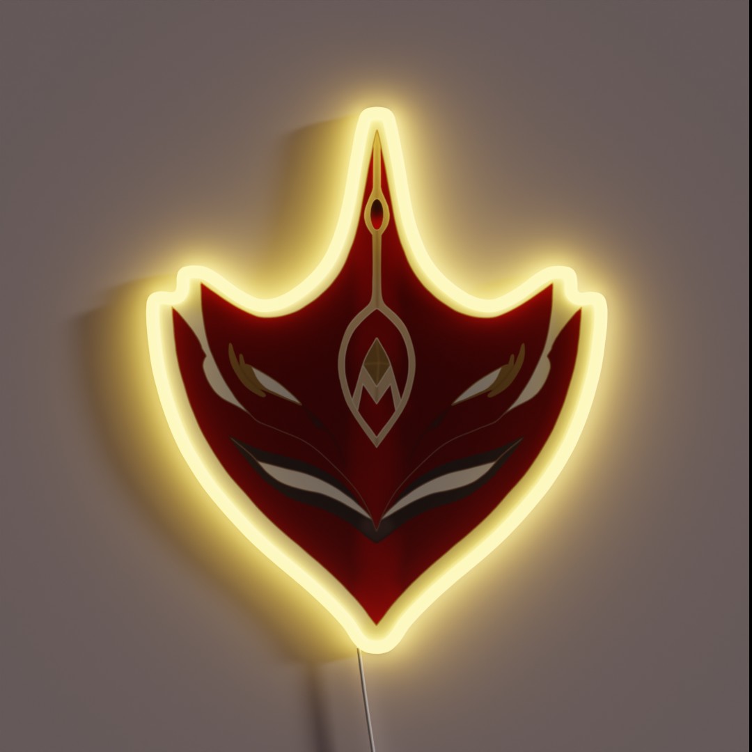 Childe Tartaglia Mask RGB Neon Sign Childe Tartaglia Mask RGB Neon Sign