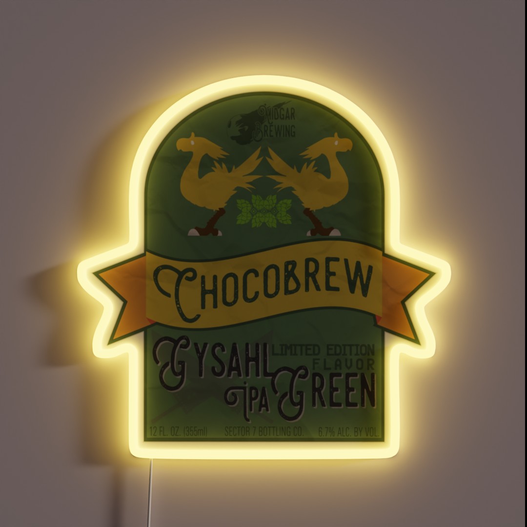 Chocobrew Gysahl Green IPA RGB Neon Sign Chocobrew Gysahl Green IPA RGB Neon Sign