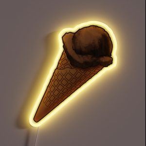 Chocolate Ice Cream Cone RGB Neon Sign Chocolate Ice Cream Cone RGB Neon Sign