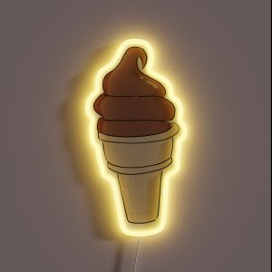 Chocolate Ice Cream Cone RGB Neon Sign Chocolate Ice Cream Cone RGB Neon Sign
