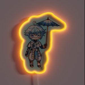 Chongyun Genshin Impact Chibi RGB Neon Sign Chongyun Genshin Impact Chibi RGB Neon Sign